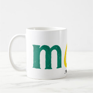 カラフルクレヨン文字MOMギフト コーヒーマグカップ