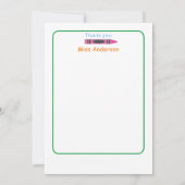 カラフルクレヨン/幼稚園先生鑑賞 サンキューカード (裏面)