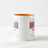 カラフルクレヨン/幼稚園先生鑑賞 ツートーンマグカップ (中央)