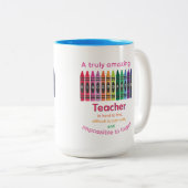 カラフルクレヨン/幼稚園先生鑑賞 ツートーンマグカップ (正面右)