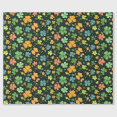 カラフルクローバ離れーギフト包装紙 ラッピングペーパー (フラット)