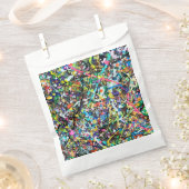 カラフルクール抽象芸術絵を描(ばちゃばちゃ)跳ねるパターン フェイバーバッグ (クリップ留めされた状態)