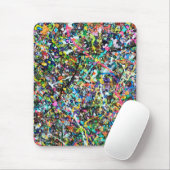 カラフルクール抽象芸術絵を描(ばちゃばちゃ)跳ねるパターン マウスパッド (マウス)