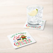 カラフルク食べリスマスクッキー スクエアペーパーコースター (インサイチュ)