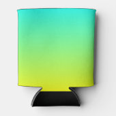 カラフルグラデーションイエローライムグリーンターコイズ 缶クーラー (正面)