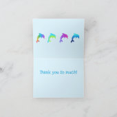 カラフルグラデーションイルカサンキューカード カード (内部)