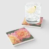 カラフルグラデーションバラ ストーンコースター (横)