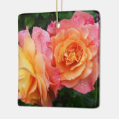 カラフルグラデーションバラ セラミックオーナメント (左)