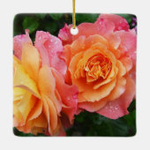 カラフルグラデーションバラ セラミックオーナメント (裏面)