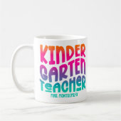 カラフルグラデーション幼稚園の先生 コーヒーマグカップ (左)