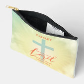 カラフルグラデーション聖句パーソナライズされた アクセサリーポーチ (見開き)