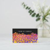 カラフルグラデーションGolden Leopard Print 名刺 (スタンド正面)