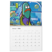 カラフルグラフィティの絵を描通りアート2025 カレンダー (1月 2026)