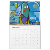 カラフルグラフィティの絵を描通りアート2025 カレンダー (1月 2027)