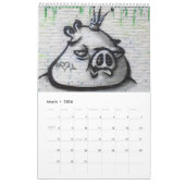 カラフルグラフィティの絵画通りアート2017 カレンダー (3月 2026)