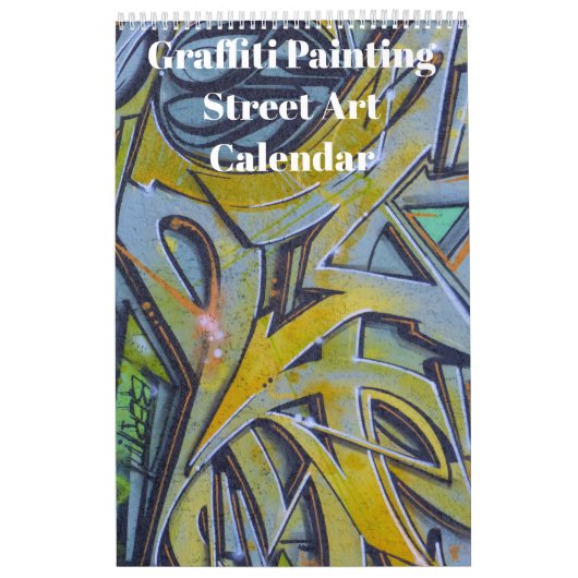 カラフルグラフィティの絵画通りアート2023 カレンダー (カバー)