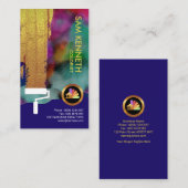 カラフルグラフィティ壁グランジ金ゴールド絵を描ローラ 名刺 (正面/裏面)