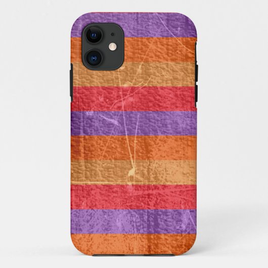 カラフルグランジストライプ壁の背景 Case-Mate iPhoneケース (裏面)