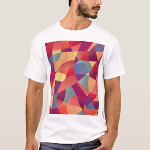 カラフルグランジ:ジオメトリ三角形の背景 Tシャツ