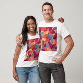 カラフルグランジ：ジオメトリ三角形の背景 Tシャツ (ユニセックス)