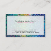 カラフルグリッターの白い背景 名刺 (裏面)