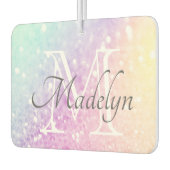 カラフルグリッターグラムモノグパーソナライズされたラム カーエアーフレッシュナー (左)