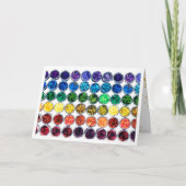 カラフルグリッターシークインハッピーバースデーお祝い カード (正面)