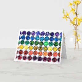 カラフルグリッターシークインハッピーバースデーお祝い カード