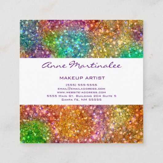 カラフルグリッタースクウェア名刺 スクエア名刺 (裏面)
