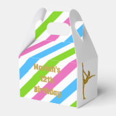 カラフルグリッターストライプのギムナスト破風ボックス フェイバーボックス (正面サイド)