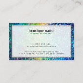 カラフルグリッターテクスチャ画カスタム像文字 名刺 (裏面)