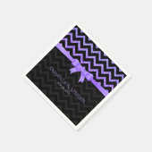 カラフルグリッターブラックジグザグシェブロンパターン スタンダードカクテルナプキン (角)