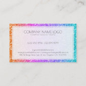 カラフルグリッターメイクアップタイポグラフィデザイン 名刺 (裏面)