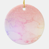 カラフルグリッター家族の写真 |明メリーるい セラミックオーナメント (裏面)