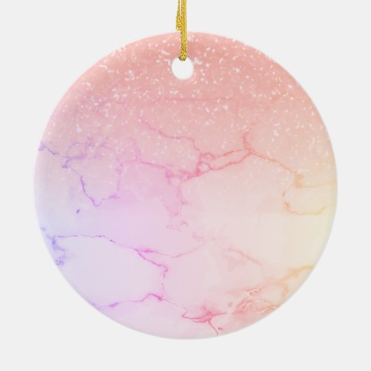 カラフルグリッター家族の写真 |明メリーるい セラミックオーナメント (裏面)