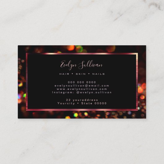 カラフルグリッター灯 名刺 (裏面)