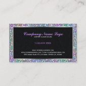 カラフルグリッター&スパークルスシルバーアクセント2 名刺 (裏面)