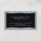 カラフルグリッター&スパークルスシルバーアクセント 名刺 (裏面)