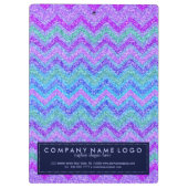 カラフルグリッター&スパークルズジグザグシェブロン クリップボード (裏面)