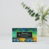 カラフルグリッター&スパークル金ゴールドアクセント 名刺 (スタンド正面)