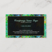 カラフルグリッター&スパークル金ゴールドアクセント 名刺 (裏面)