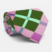 (カラフルグリーン・ラベンダー)抽象芸術 ネクタイ (ロール)