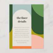 カラフルグルーヴィレトロアはっきりしたーチ結婚詳細 エンクロージャーカード (正面)