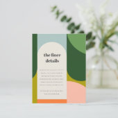 カラフルグルーヴィレトロアはっきりしたーチ結婚詳細 エンクロージャーカード (スタンド正面)