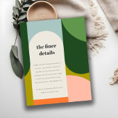 カラフルグルーヴィレトロアはっきりしたーチ結婚詳細 エンクロージャーカード