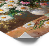 カラフルグーアッ色彩の鮮やかデイジー ポスター (角)