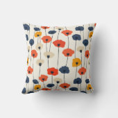 カラフルケシ模様 クッション (裏面)