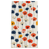 カラフルケシ模様 スモールペーパーバッグ (正面)