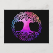 カラフルケルトの生命の木 ポストカード (正面)