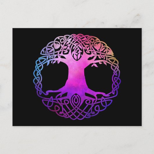カラフルケルトの生命の木 ポストカード (正面)